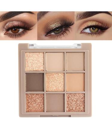 BelleVive Matte Shimmering NudeBrown Eyeshadow Palette Makeup LongLasting Waterproof Eyeshadow 9 Blendable Shades in Smooth Matte and Shimmer Finishes 05