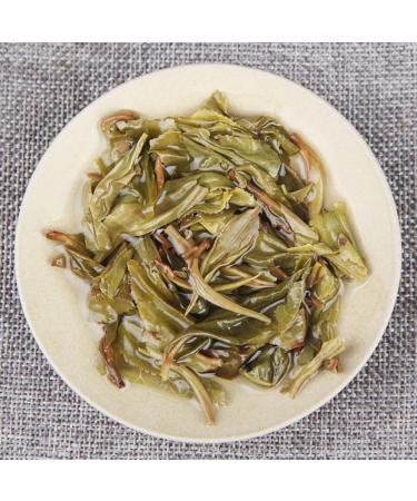 HQZM Yunnan Traditional Puer Raw Tea Jingmai Mountain Ancient Tree Tea 500g Tea Column in Bamboo Basket - Buy Online on GoSupps.com