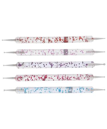 Nail art tool 5 pieces nail art dotting tools dotting tools set nail manicure tool diy nail dotting pen nail dotting pen nail art pens for women for home salon