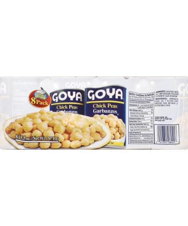 Goya Foods Chick Peas Garbanzo Beans 15.5oz (Pack of 8) - Quality and Quantity Combined! - Buy Online on GoSupps.com