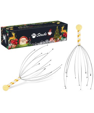 2-Pack Head Massager Scalp Scratcher (Gold) Handheld Head Massage Tingler for Head Relaxation