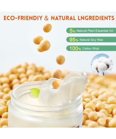 Natural Soy Scented Candle - Vanilla & Orange Aromatherapy | Perfect Gift for Mom & Dad | 45 Hour Burn Time (7oz - Buy Online on GoSupps.com