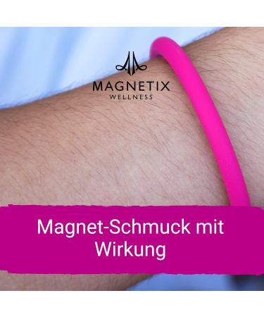 Magnetix Wellness Flexi Magnetic Tape - Skin-Friendly Silicone Magnetic Jewelry in Pink | Perfect Fit for Swollen Wrists | Shop Internationally - Buy Online on GoSupps.com
