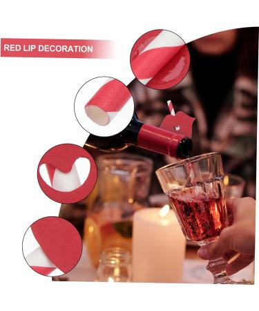 Abaodam Red Paper Straws 40 pcs Decoration Beverage Recreational Festival Prop Drinkware Party Valentine Decorative Straws - Buy Online on GoSupps.com