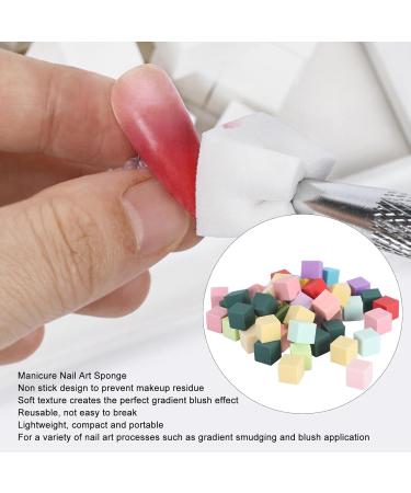Manicure Nail Art Sponge for Gradient Smudging Blush Application Multifunctional Soft Portable Anti Stick Design - Buy Online on GoSupps.com