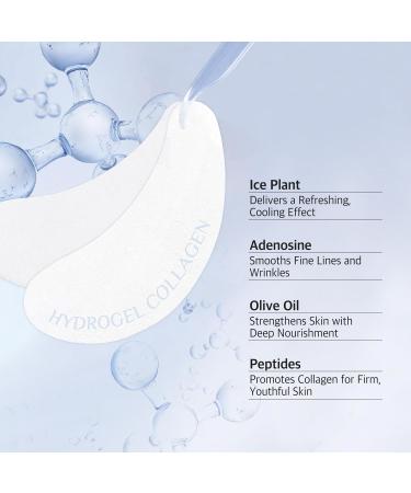 MORENUF Hydrogel Collagen Real Cool 6 Pairs of Eye Patches & Hydrating Roll-On Serum Set for Dark Circles and Puffiness - Hyaluronic Acid and Caffeine Eye Serum Korean - Buy Online on GoSupps.com
