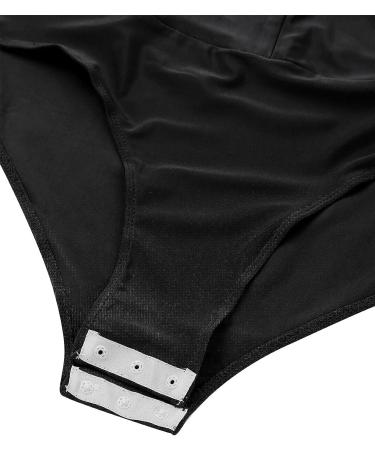 XUNZOO Men's Latin Ballet Ballroom Dance Leotard | Long Sleeve Mesh Splice | Shiny Rhinestones | Black Zipper | Medium - Buy Online on GoSupps.com