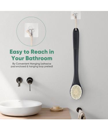 Back Brush for Showering - Long Handle Bath Brush for Seniors - Black Shower Brush - Buy Online on GoSupps.com