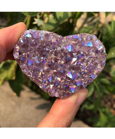 1 Pack Natural Heart Shaped Raw Amethyst Quartz Crystal Cluster Suitable for Home Raw Stones and Minerals (Size : 50-60MM) Home Goods (Size : 70-80MM) - Buy Online on GoSupps.com