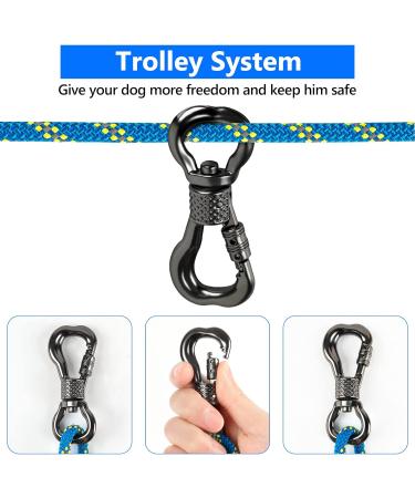 Xiaz Dog Leash for Camping - 30.5m Portable Overhead Trolley System for Dogs up to 90.7kg | Ideal for Courtyards Parks & Outdoor Events - Buy Online on GoSupps.com