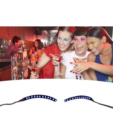 Qukaim LED False Eyelashes Light for Party Bars Nightclubs Halloween Luminous Glowing Makeup Strip Lashes Lamp Lightweight Stylish Reliable Yellow and Blue Options - Buy Online on GoSupps.com