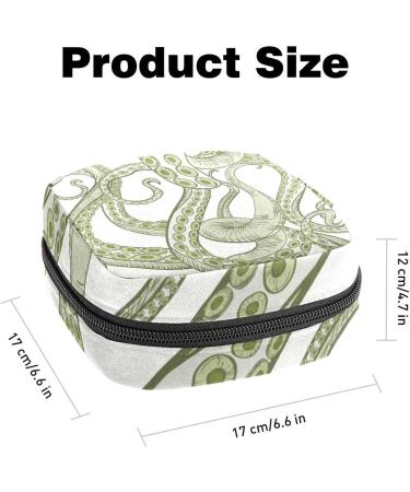 Womens Napkin Storage Pocket - Marine Life Octopus Pattern | Portable Menstrual Cup & Bandage Bags for Girls - Buy Online on GoSupps.com