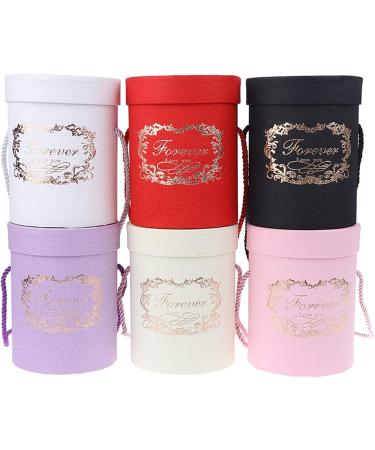 Candy Box 165 * 120mm Round Flower Paper Boxes Lid Hug Bucket Florist Gift Packaging Box Gift Candy Bar Boxes Party Wedding Supply (Color : Red 165x120mm) (Size : Red 165x120mm) - Buy Online on GoSupps.com