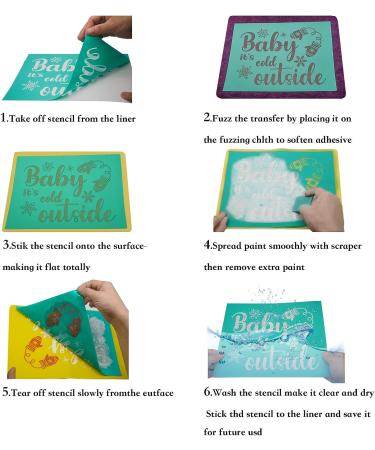 BOOLOOEN Farm Life Silk Screen Stencil Mesh | Reusable Self Adhesive 8.5 * 11inch - Buy Online on GoSupps.com