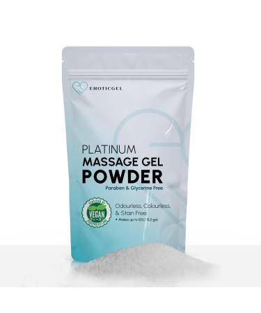 Japanese Massage Gel Powder 500g - Platinum Edition Made in Japan Vegan Odorless Tasteless Stain-Free Reasable Sachet No Paraben and Glycerin Makes Up to 50 Liters Platinum - 500g