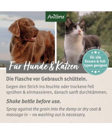 Aniforte Fellharmonie Nursing Pray Kokos 200 ml - Gentle Fur Care Spray for Dogs & Cats | De-Filter & Comb Aid | Shiny Coat with Coconut Scent - Buy Online on GoSupps.com