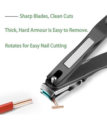 Dinghaole 360 Rotating Nail Clippers for Seniors Non-Slip with Nail File Long Handle Stainless Steel Nail Clippers Heavy Duty Toenail Finger Clippers for Thick Nails - Buy Online on GoSupps.com
