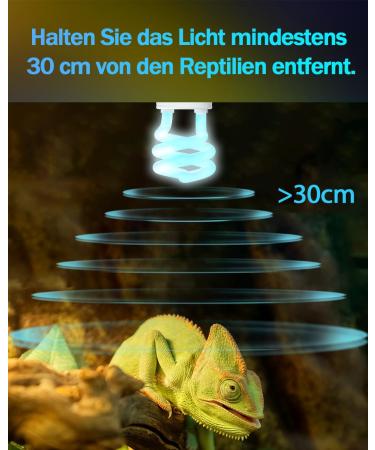 Doright 10.0 26W UVA UVB Reptile Lamp - E27 Fluorescent Light for Lizard Chameleon Gecko & Turtle Tank | AC 220-240V - Buy Online on GoSupps.com