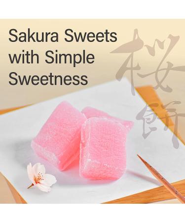 Japanese Sakura Mochi Candies - Cherry Blossom Rice Cakes - 300g/10.58oz YAMASAN - Buy Online on GoSupps.com