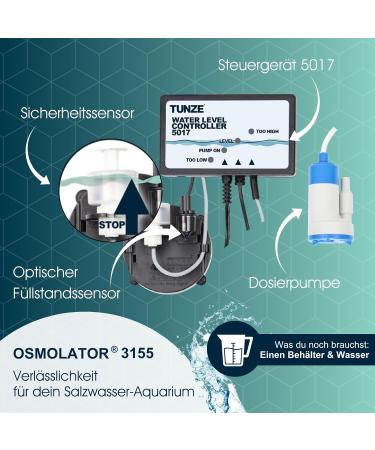 Tunze Osmolator Universal L Water Level Controller | Time Monitoring | 2 Magnetic Sensors & Dosing Pump for Optimal Water Management - Buy Online on GoSupps.com