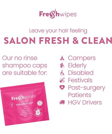 FreshWipes Shampoo Cap - Microwaveable Hat with Conditioner for Elderly and Disabled - No Rinse Hair Washing Solution - 1 Count - Buy Online on GoSupps.com