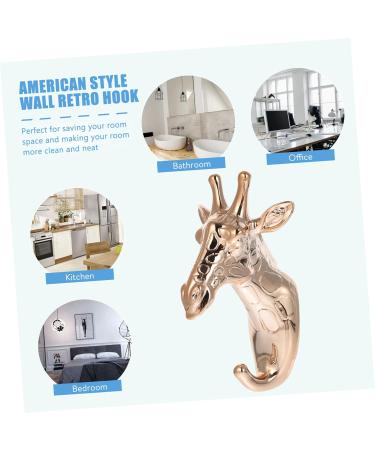 STOBAZA 3pcs Animal Clothes Hook Ornament Retro Keychain Shelf Holders Pegs Creative Wall Hook Rural Antlers 8X8X14CMx3pcs Goldenx3pcs - Buy Online on GoSupps.com