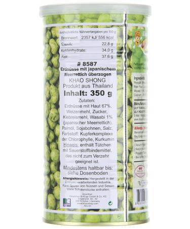 Pamai Pai Double Pack - 2 x 350g Roasted Wasabi Peanuts | Spicy Wasabi Nuts for International Shipping - Buy Online on GoSupps.com