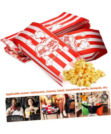 SOLUSTRE Disposable Snack Containers 50pcs Popcorn Packaging Bag Paper Food Packing Box Party Snack Bucket - Buy Online on GoSupps.com