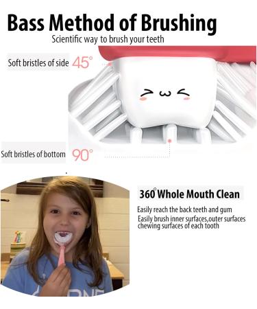 TUSIWIT 360 Toddler Toothbrush with Case | U Shaped Kids Toothbrush Ages 2-6 | Pink - Buy Online on GoSupps.com
