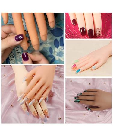 Nail Practice Hand for Acrylic Nails - Flexible Mannequin Hand for Manicure Training - Bendable Fake Hand for Nail Art Practice | 1Pc Single Hand - Buy Online on GoSupps.com