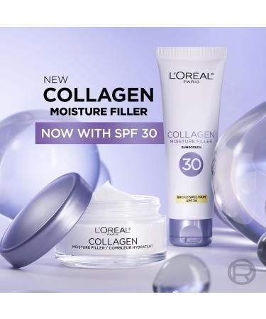 L'Oreal Paris Collagen Moisture Filler Face Cream with SPF 30 | Anti-Aging Moisturizer & Daily Sunscreen | Includes Free Face Serum Sample - Buy Online on GoSupps.com