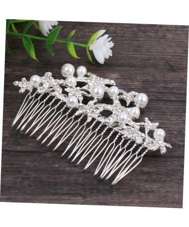 HAPINARY Bride Insert Comb Wedding Hair Comb Tiara Bridal Headdress Wedding Headpiece Pearl Hair Comb Accessories Bride Alloy - Buy Online on GoSupps.com
