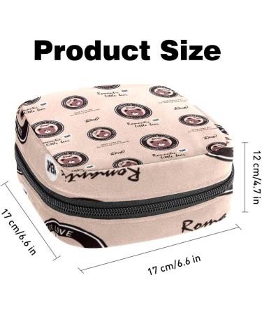 Romantic Little Bear Women's Napkin Storage Bag - Portable Period Pocket for Teens & Girls | Menstrual Cup Holder & Insert - Buy Online on GoSupps.com