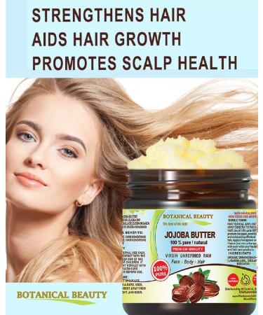 Botanical Beauty JOJOBA OIL BUTTER RAW VIRGIN UNREFINED for Face Body Hair Nails. Dry Skin Cracked Hands Eczema Psoriasis Rashes Itchiness Redness (8 Fl Oz) 8 Fl Oz (Pack of 1) - Buy Online on GoSupps.com