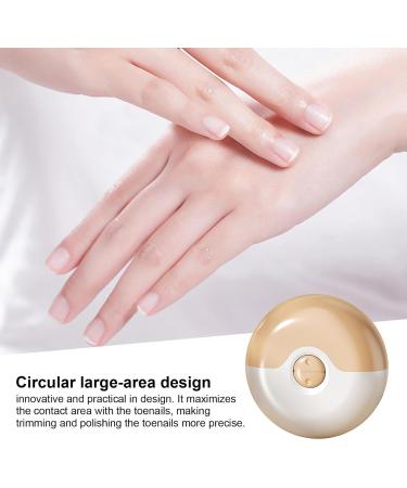 Yulokdwi Electric Nail Cutter Electric Nail Grinder | 2 in 1 Design Nail Scraps Storage USB Rechargeable Safety Fingernail Trimmer for Baby Kids Seniors and Adult Yellow - Buy Online on GoSupps.com