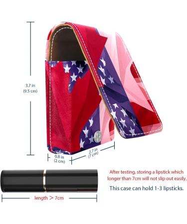 Buy Canadian & American Flag Leather Lipstick Case - Mini Lip Gloss Organizer with Mirror | G608v5csru - Buy Online on GoSupps.com
