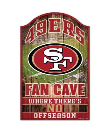 WinCraft NFL San Francisco 49ers Wooden Sign 11" x 17" Black 05979010