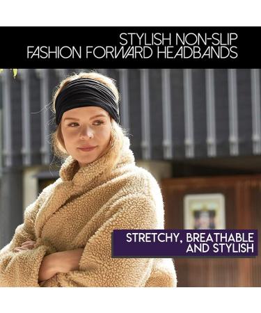 Carede Sweat Band Headbands for Women and Men - Non Slip Wide Headbands for Yoga, Running, Workout - Pack of 6 Black and Grey Fashion Hair Bands - Ideal for Thick Hair and Bike Helmets - Buy Online on GoSupps.com