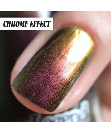 Chrome Nail Polish - 6ml Chameleon Nail Polish Holographic Glitter Nail Varnish Quick Dry Polish for Nail High Shine Finish Long Lasting Nail Paint No Need Cure Gel Nail Polish for Women DIY at Home N44 - Buy Online on GoSupps.com