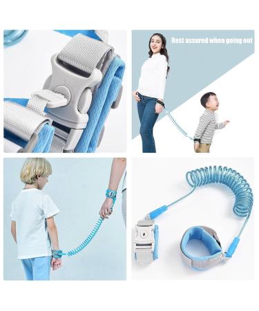 Child Safety Leash & Harness for Toddlers | Anti-Lost Wrist Belt | Skillers Linen - Blue - Buy Online on GoSupps.com