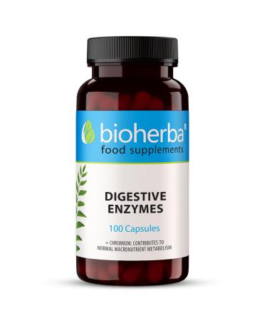 Enzymes Digestives 100 G lules | Avec b ta ne HCl et brom la ne par BIOHERBA 100 Pi ces