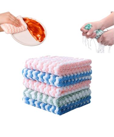 Circulatik Cleaning Rag New Upgraded Circulatik Cleaning Fiber Cloths Circulatik Cleaning Rag Towels for Kitchen Multifunctional Kitchen Cleaning Rags for Cleans Dishes and Sinks (5PCS)