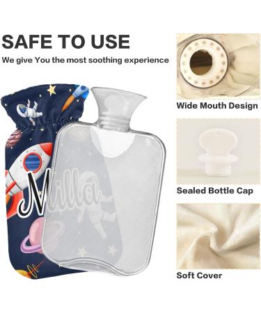 Galaxy Space Rocket Hot Water Bottle 2L - Large Pain Relief Hot & Cold Compress with Cover - Buy Online on GoSupps.com