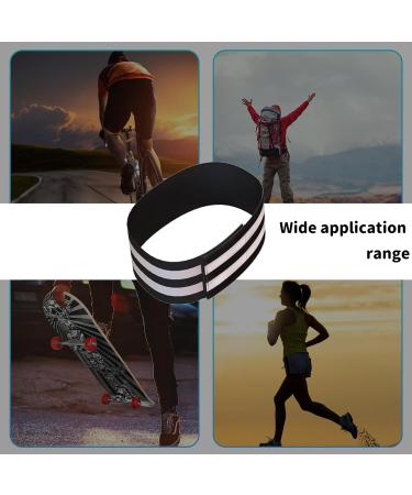 6-Piece Reflector Tape Set for Bicycles Jogging & Hiking | Velcro Clips & Elastic Safety Bracelet - High Visibility Black - Buy Online on GoSupps.com