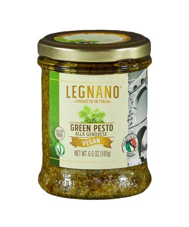 Green Pesto Alla Genovese by Legnano | Authentic Italian Basil Pesto | Vegan, Gluten Free Pesto Sauce | Made in Tuscany | 6.5 oz Jar 1 Count (Pack of 1)