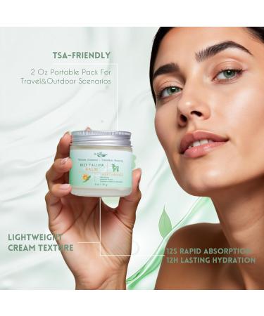Beef Tallow for Face Organic Grass Fed Tallow and Honey Balm for Dry & Wrinkled Skin Care Revitalize Skin for Morning 100% Natural Hand Whipped Deep Nourishing Sweet Orange 2 Oz. Sweet Orange 2 Ounce (Pack of 1) - Buy Online on GoSupps.com