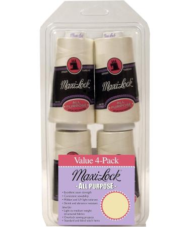 American & Efird 523 Maxi-Lock All Purpose Value 4 Pack - Eggshell - Buy Online on GoSupps.com