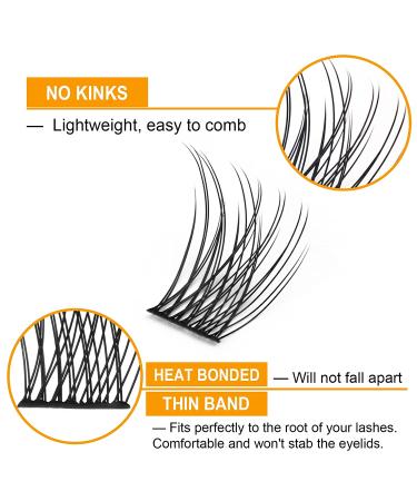 B&Q Natural Individual Lash Clusters Extensions - D Curl 8-16MIX - 72 Clusters - DIY at Home - Buy Online on GoSupps.com