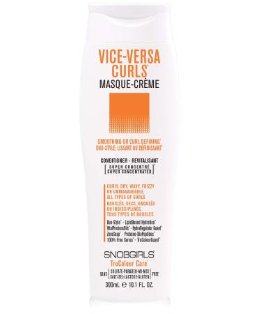 SNOBGIRLS VICE-VERSA CURLS Curly Hair Conditioner Duo-Style: Smoothing or Curl Defining. Super Concentrated Vegan Conditioner for Curly Dry Wavy Frizzy Unmanageable Hair All Types of Curls. Curly hair Masque-Creme Salon Hair Care