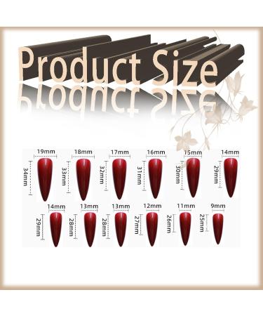 24Pcs Stiletto Press on Nails - Long Acrylic Glossy Nude Fake Nails for Coquette Women - Perfect for Manicure Art & Easy Application - Buy Online on GoSupps.com